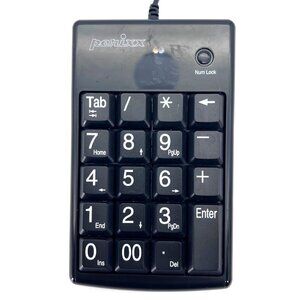 Perixx Peripad-201 Plus USB Cable Numeric External Keypad Large Keys Accounting
